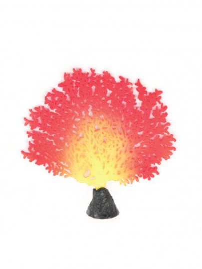 Coral Acropora vermelho decoração 15 cm